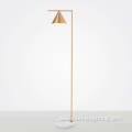 Gold or black lampshade marble base floor lamp